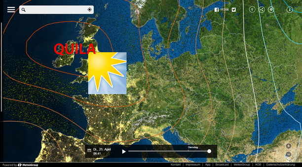 Hoch QUILA mit MeteoEarth.com