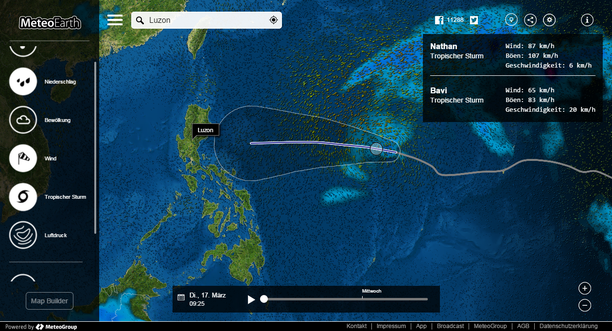 Tropical Storm BAVI - StormTracker live tracking