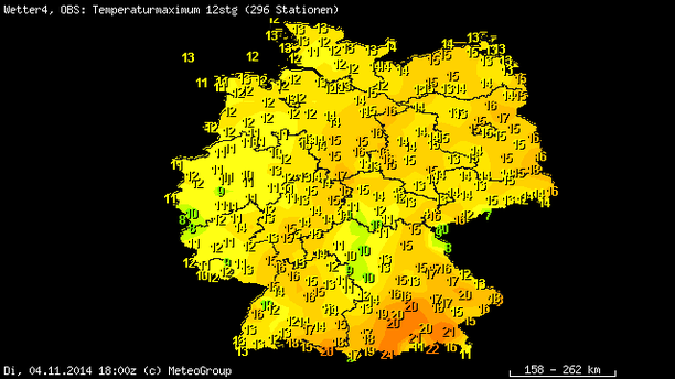 Höchsttemperaturen 4.11.14