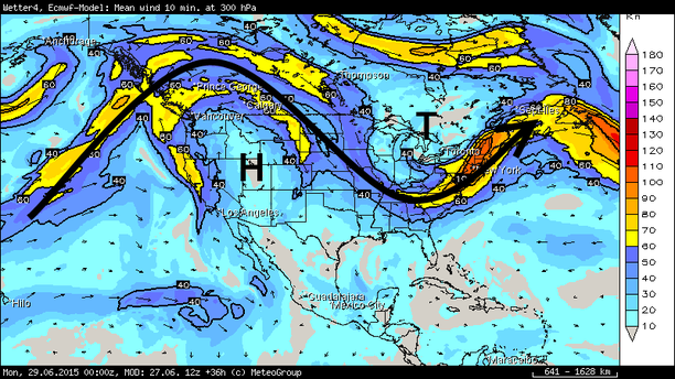 Jetstream USA 29.06.15 00 UTC