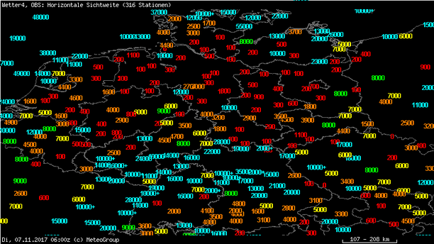 Wetterstationen Sichtweiten