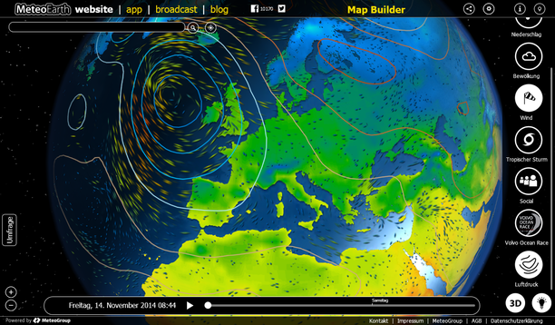 Wetter aktuell mit MeteoEarth.com