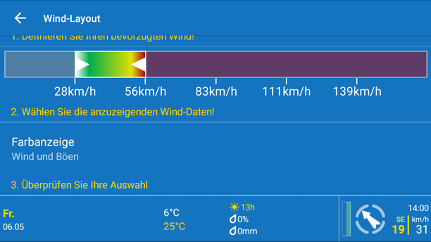 WeatherPro Wind-Layout Screenshot