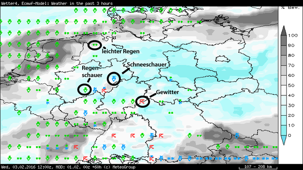 Wettersymbole Mittwoch 03.02.16, 13 Uhr