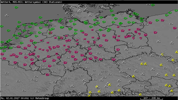 Wettersymbole 02.01.17, 1 Uhr MEZ