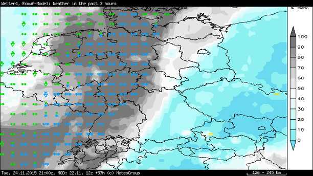 Wetter Dienstagabend, 24.11.15 21 UTC